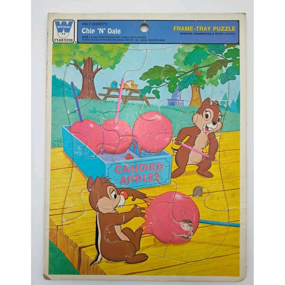 CHIP & DALE PUZZLE Whitman 1970s? Apples VTG‎ Collectable Rare SEE B59.1ES1129